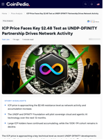 ICP Price Faces Key $2.48 Test as UNDP-DFINITY Partnership Drives Network Activity