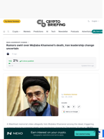 Rumors swirl over Mojtaba Khamenei's death, Iran leadership change uncertain