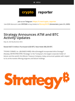 Strategy Announces ATM and BTC Activity Updates