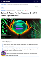 Solana Is Ready for the Quantum Era With Falcon Upgrade Plan