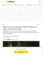 Bitcoin devs float 'quantum tripwire' that triggers coin freeze only if attack is proven