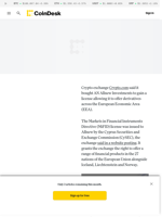 Crypto.com Buys Allnew Investments to Secure MiFID License to Offer Derivatives in Europe