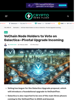 VeChain Node Holders to Vote on Galactica—Pivotal Upgrade Incoming
