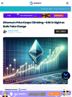 Ethereum Price Keeps Climbing—$4K in Sight as Bulls Take Charge