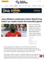 Jozy Altidore celebrates Haiti's World Cup return as crypto meets the beautiful game