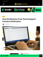 How AI Detector Free Tools Support Content Verification - CoinCentral