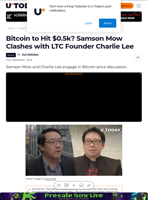 Bitcoin to Hit $0.5k? Samson Mow Clashes with LTC Founder Charlie Lee