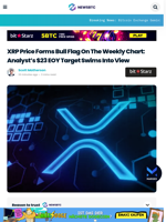 XRP Price Forms Bull Flag On The Weekly Chart: Analyst’s $23 EOY Target Swims Into View