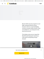 Bitcoin's Rally to Record Highs Puts Focus on $115K Where an 'Invisible Hand' May Slow Bull Run