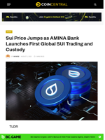 Sui Price Jumps as AMINA Bank Launches First Global SUI Trading and Custody