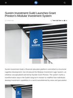 Sureim Investment Guild Launches Grant Preston’s Modular Investment System - Visionary Financial