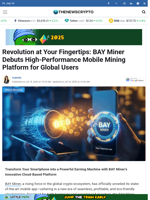Revolution at Your Fingertips: BAY Miner Debuts High-Performance Mobile Mining Platform for Global Users