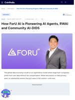 How ForU AI is Pioneering AI Agents, RWAI and Community AI-DIDS
