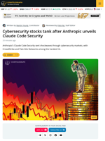 Cybersecurity Stocks Slump After Anthropic AI Launch
