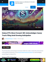 Solana ETFs Move Forward: SEC Acknowledges Canary Trust’s Filing Amid Growing Anticipation | Bitcoinist.com