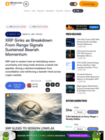 XRP Sinks as Breakdown From Range Signals Sustained Bearish Momentum – Markets and Prices Bitcoin News