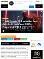 The Ultimate Guide to the Best Crypto to Join Now | 3 Key Players for 2025 | Live Bitcoin News