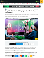 Only 44% of US Bitcoin ETF buying has been for hodling — 10x Research