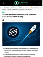 Stellar XLM Doubles in Price Over the Last week–Here is Why