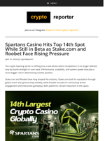 Spartans Casino Hits Top 14th Spot While Still in Beta as Stake.com and Roobet Face Rising Pressure