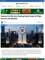Solana Profits Are Fueling Early Ozak AI Flips Across the Market