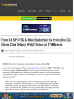 From EA SPORTS & Nike Basketball to Invincible GG: Glenn Chin Debuts Web3 Vision at ETHDenver