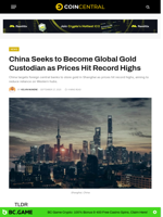 China Seeks Global Gold Custodian as Prices Hit Record Highs