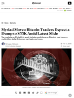Myriad Moves: Bitcoin Traders Expect a Dump to $55K Amid Latest Slide - Decrypt