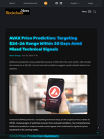 AVAX Price Prediction: Targeting $24-26 Range Within 30 Days Amid Mixed Technical Signals - Blockchain.News