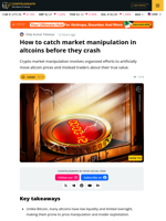 How to Detect Market Manipulation in Altcoins Before They Crash