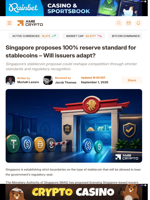 Singapore proposes 100% reserve standard for stablecoins - Will issuers adapt? - AMBCrypto