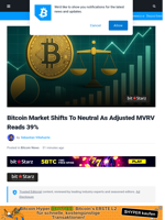 Bitcoin Market Shifts To Neutral As Adjusted MVRV Reads 39% | Bitcoinist.com