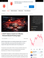 InfoFi Tokens Crash As X Blocks Reward-Based Posting Apps - NullTX