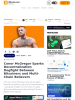Conor McGregor Sparks Decentralization Dogfight Between Bitcoiners and Multi-Chain Believers – Bitcoin News