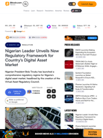 Nigerian Leader Unveils New Regulatory Framework for Country's Digital Asset Market – Regulation Bitcoin News