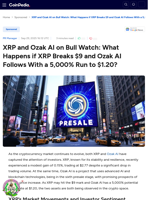 XRP and Ozak AI on Bull Watch: What Happens if XRP Breaks $9 and Ozak AI Follows With a 5,000% Run to $1.20?