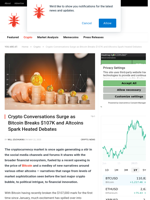 Crypto Conversations Surge as Bitcoin Breaks $107K and Altcoins Spark Heated Debates - NullTX