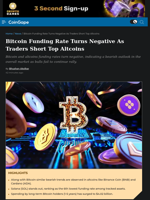 Bitcoin Funding Rate Turns Negative As Traders Short Top Altcoins