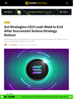 Sol Strategies CEO Leah Wald to Exit After Successful Solana