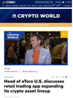 Head of eToro U.S. discusses retail trading app expanding its crypto asset lineup