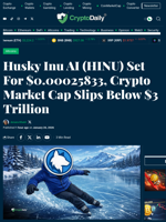 Husky Inu AI (HINU) Set For $0.00025833, Crypto Market Cap Slips Below $3 Trillion - Crypto Daily