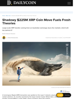 Shadowy $225M XRP Coin Move Fuels Fresh Theories - DailyCoin