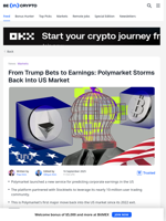 From Trump Bets to Earnings: Polymarket Storms Back Into US Market - BeInCrypto