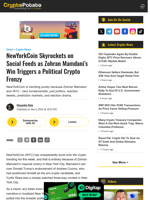 NewYorkCoin Skyrockets on Social Feeds as Zohran Mamdani's Win Triggers a Political Crypto Frenzy