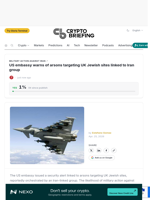 US embassy warns of arsons targeting UK Jewish sites linked to Iran group