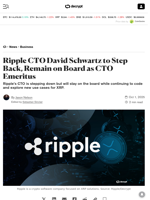 Ripple CTO David Schwartz to Step Back, Remain on Board as CTO Emeritus - Decrypt