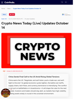 Crypto News Today (Live) Updates October 14