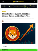 Shiba Inu Price Eyes $0.000016 as Whales Return and Outflows Rise - CoinCentral