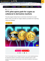 CFTC Updates Rules to Launch Pilot Program for Crypto Collateral