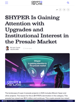 $HYPER Is Gaining Attention with Upgrades and Institutional Interest in the Presale Market
